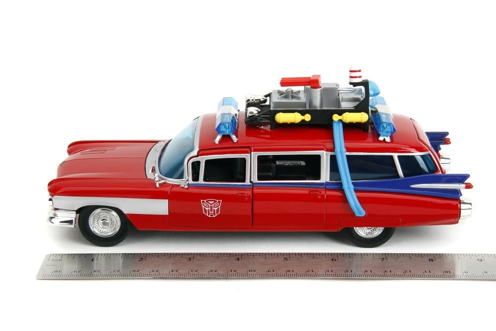 Ghostbusters x Transformers Hollywood Rides Ecto-1 (Optimus Prime Graphics) 1/24 Scale Vehicle Gallery Image 7