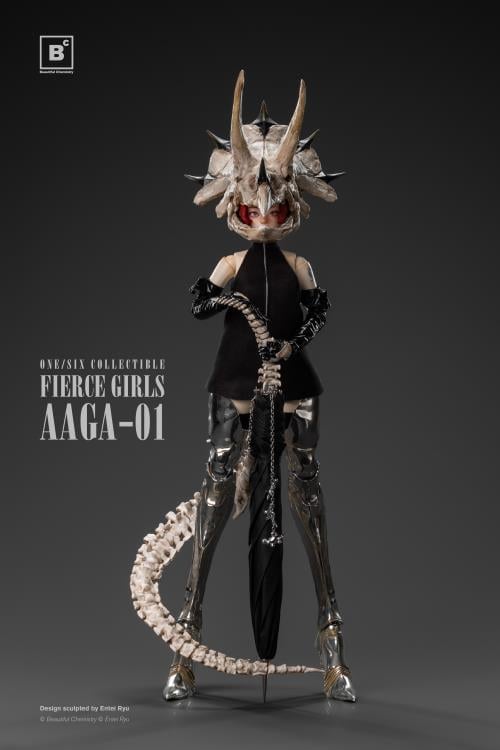 FIERCE GIRLS エンテイリュウ フィギュア セット entei ryu Entei Ryu Fierce Girls Series Bone Girl (Triceratops) 1/6 Scale Figure