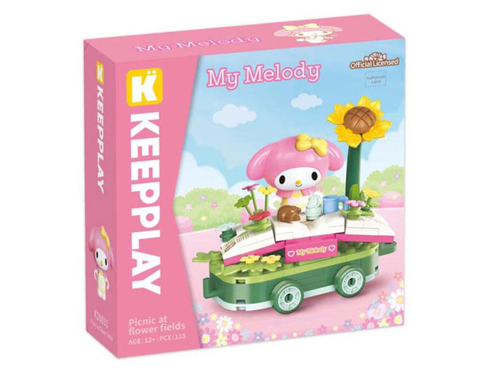 Sanrio Summer Float Series My Melody Picnic at Flower Fields Building Block Toy Set Gallery Image 6