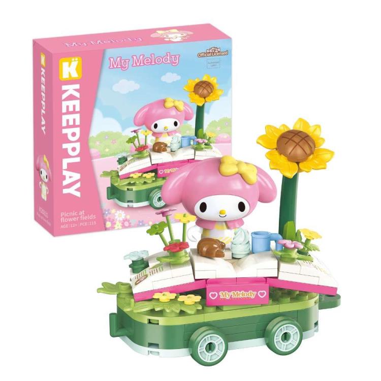 Sanrio Summer Float Series My Melody Picnic at Flower Fields Building Block Toy Set Gallery Image 5