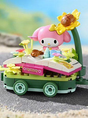 Sanrio Summer Float Series My Melody Picnic at Flower Fields Building Block Toy Set Gallery Image 2