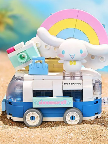 Sanrio Summer Float Series Cinnamoroll Leisurely Journey Building Block Toy Set Gallery Image 2