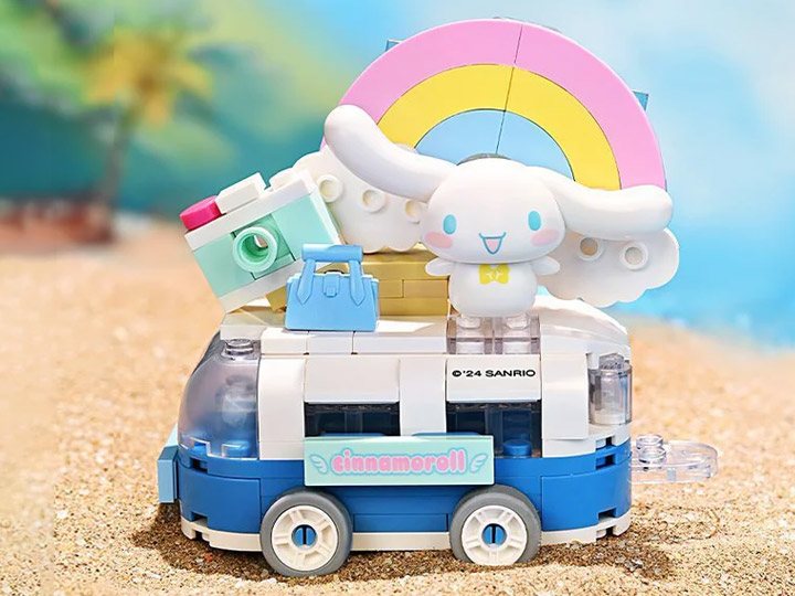 Sanrio Summer Float Series Cinnamoroll Leisurely Journey Building Block Toy Set Gallery Image 1