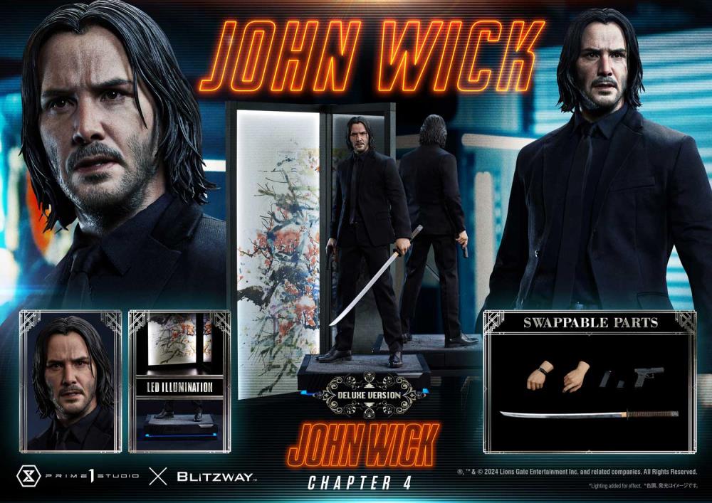 John Wick: Chapter 4 Premium Masterline John Wick (Deluxe Ver.) 1/4 Scale Statue (with Bonus) Gallery Image 68