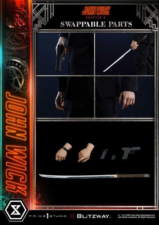 John Wick: Chapter 4 Premium Masterline John Wick (Deluxe Ver.) 1/4 Scale Statue (with Bonus) Gallery Image 63