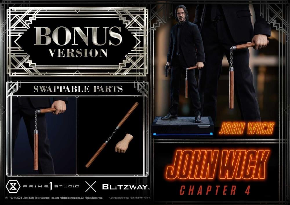 John Wick: Chapter 4 Premium Masterline John Wick (Deluxe Ver.) 1/4 Scale Statue (with Bonus) Gallery Image 67