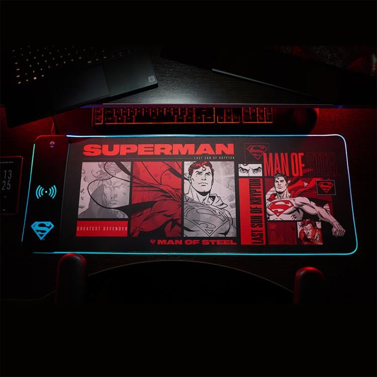 DC Comics Superman Oversized Gaming Mat & Mobile Charger Gallery Image 5