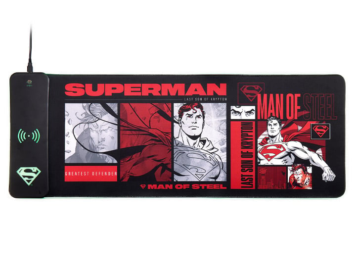 DC Comics Superman Oversized Gaming Mat & Mobile Charger Gallery Image 1
