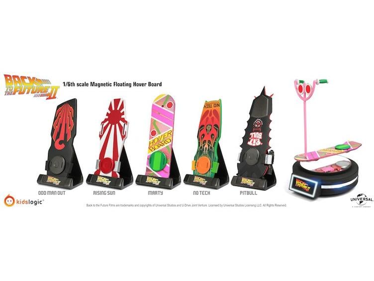 Back to the Future II 1/6 Scale Magnetic Floating Hoverboard Set of 5