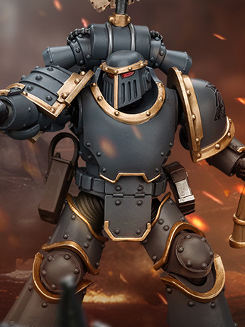 Warhammer: The Horus Heresy Space Wolves Grey Slayer Pack Grey Slayer with Legion Vexilla 1/18 Scale Action Figure Gallery Image 2