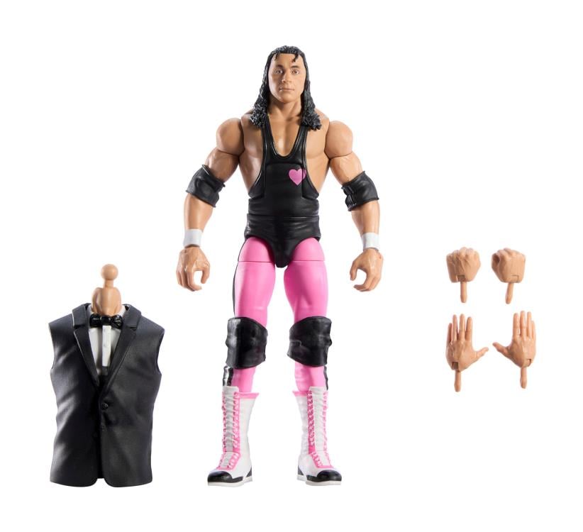 WWE WrestleMania Elite Collection Bret Hart (Howard Finkel BAF) Gallery Image 7