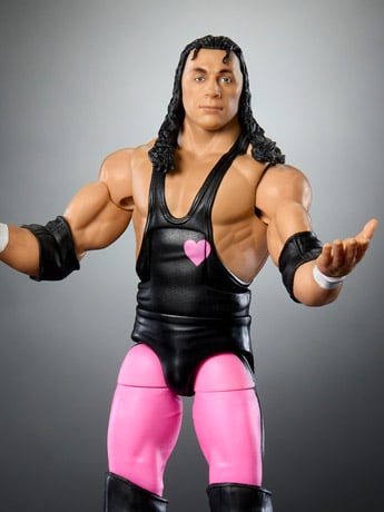 WWE WrestleMania Elite Collection Bret Hart (Howard Finkel BAF) Gallery Image 2