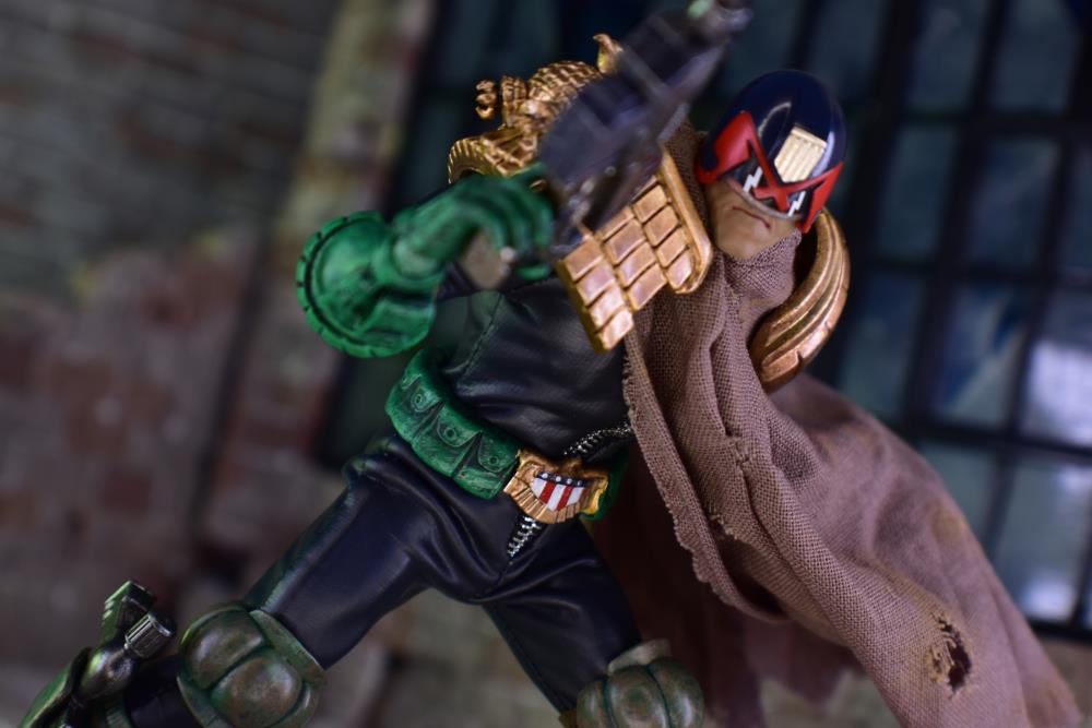2000 AD Exquisite Super Series Cursed Earth Judge Dredd 1:12 Scale SDCC 2024 PX Previews Exclusive Action Figure Gallery Image 6