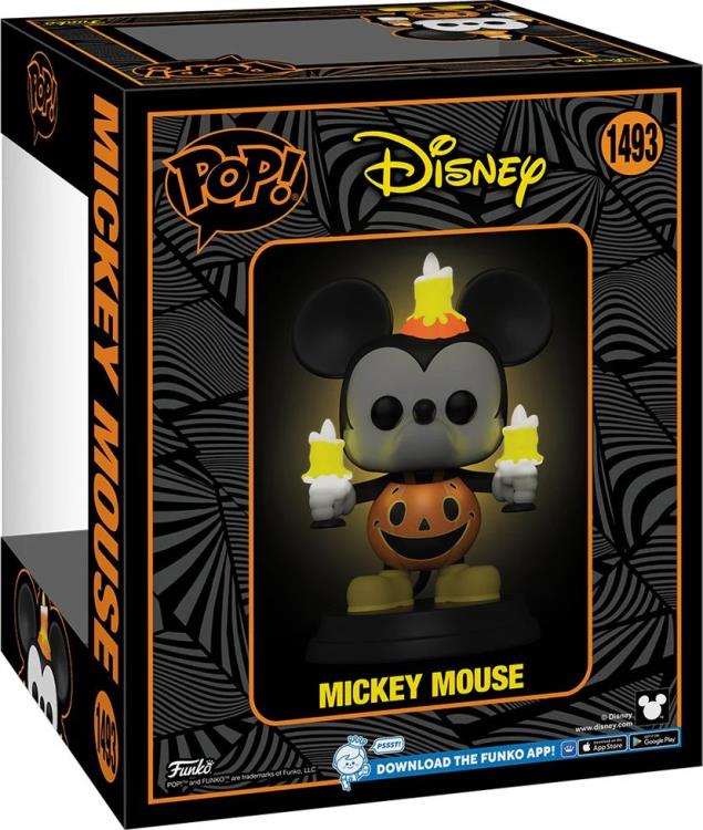 Pop! Super: Disney - Light-Up Mickey Mouse in Pumpkin Costume Gallery Image 5