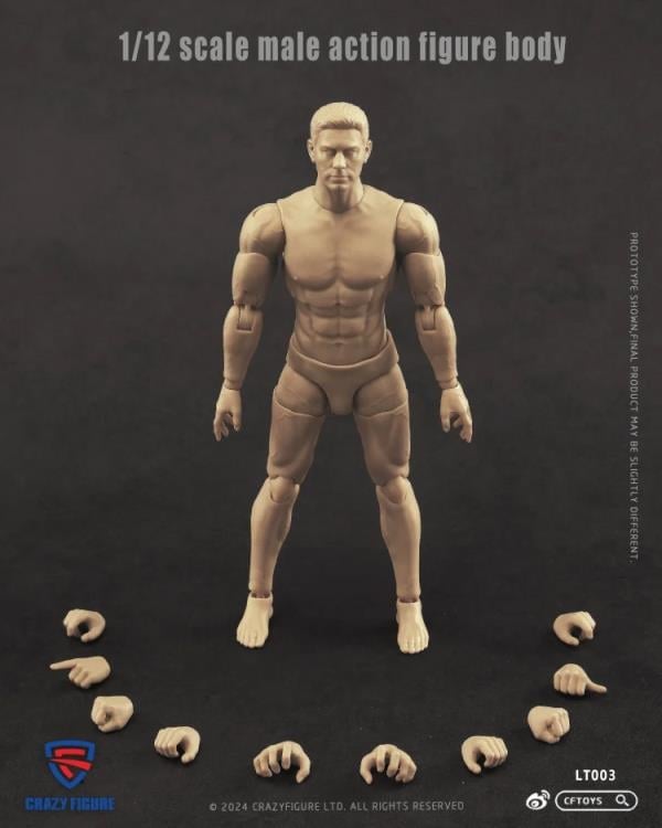 Multi Joint Movable 1/12 Scale Male Body (LT003) Gallery Image 12