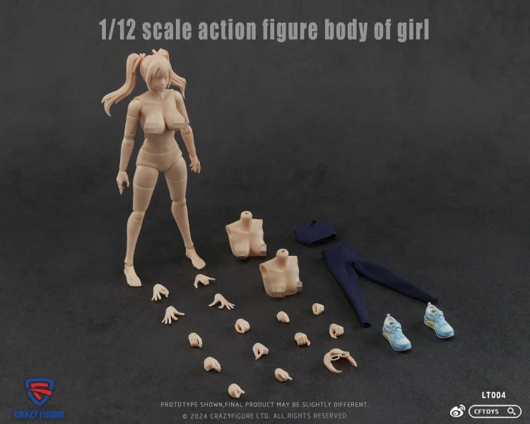 Multi Joint Movable 1/12 Scale Female Body (LT004) Gallery Image 13