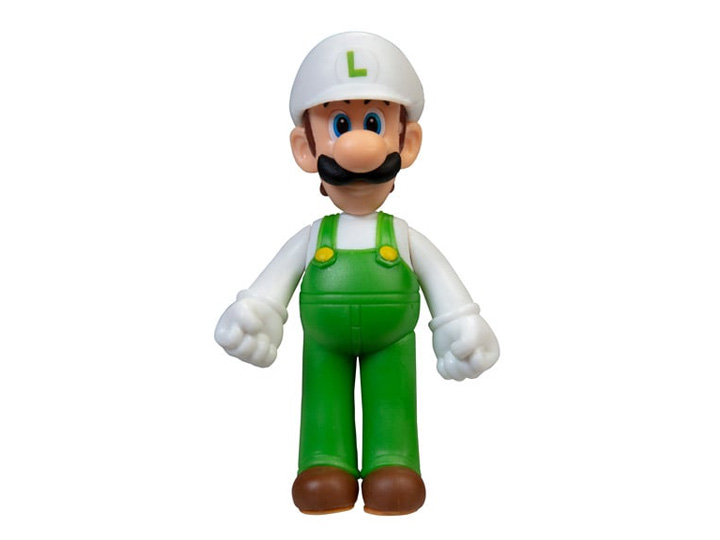 World of Nintendo 2.5" Fire Luigi Figure (Boxed) Gallery Image 1
