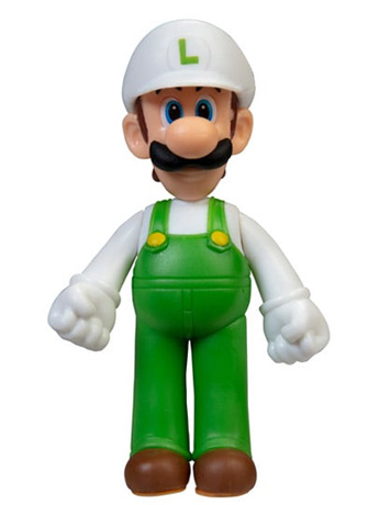 World of Nintendo 2.5" Fire Luigi Figure (Boxed) Gallery Image 2