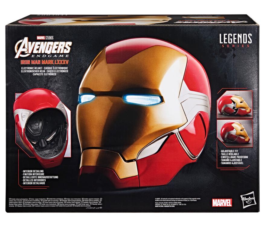 Avengers: Endgame Marvel Legends Iron Man Mark LXXXV 1:1 Scale Wearable Electronic Helmet Gallery Image 16