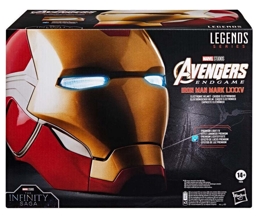 Avengers: Endgame Marvel Legends Iron Man Mark LXXXV 1:1 Scale Wearable Electronic Helmet Gallery Image 15