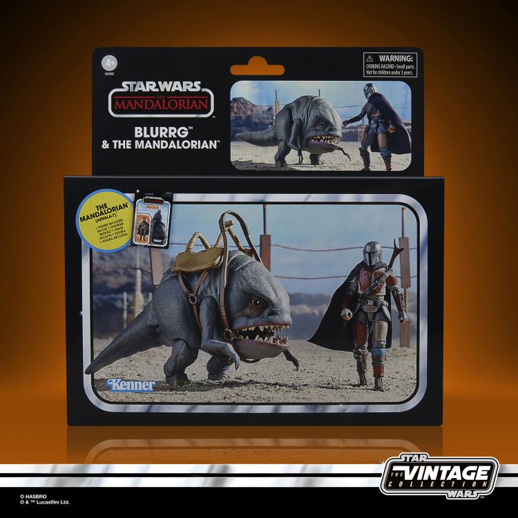 Star Wars: The Vintage Collection The Mandalorian (Arvala-7) & Blurrg Action Figure Set Gallery Image 17