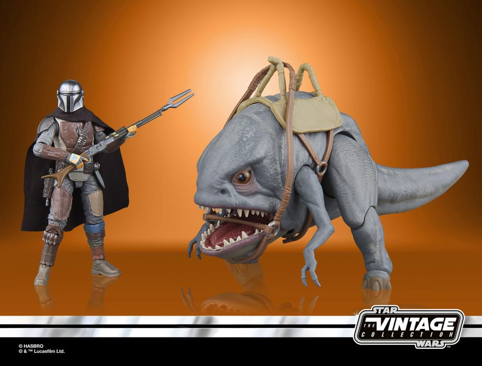 Star Wars: The Vintage Collection The Mandalorian (Arvala-7) & Blurrg Action Figure Set Gallery Image 12