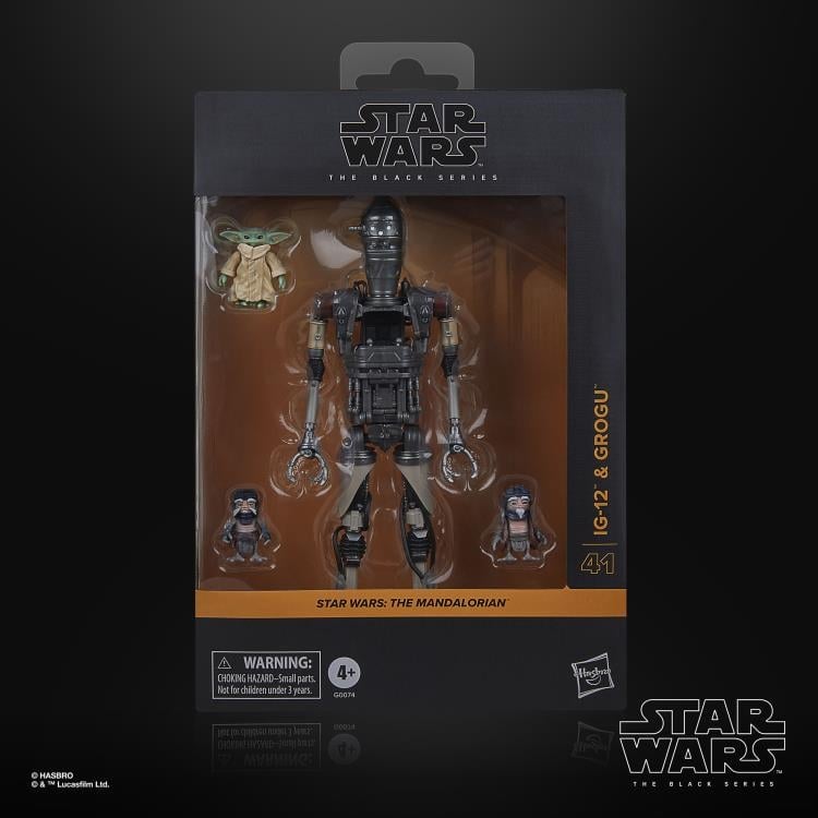Star Wars: The Black Series 6" Deluxe IG-12 and Grogu Action Figure Set (The Mandalorian) Gallery Image 11
