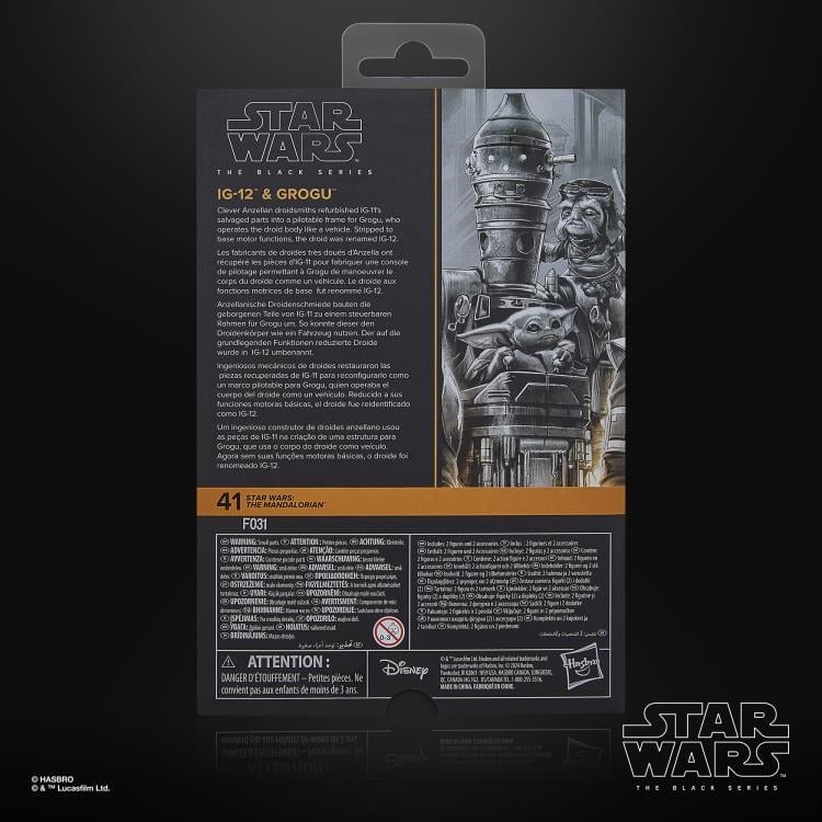 Star Wars: The Black Series 6" Deluxe IG-12 and Grogu Action Figure Set (The Mandalorian) Gallery Image 13