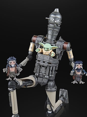 Star Wars: The Black Series 6" Deluxe IG-12 and Grogu Action Figure Set (The Mandalorian) Gallery Image 2