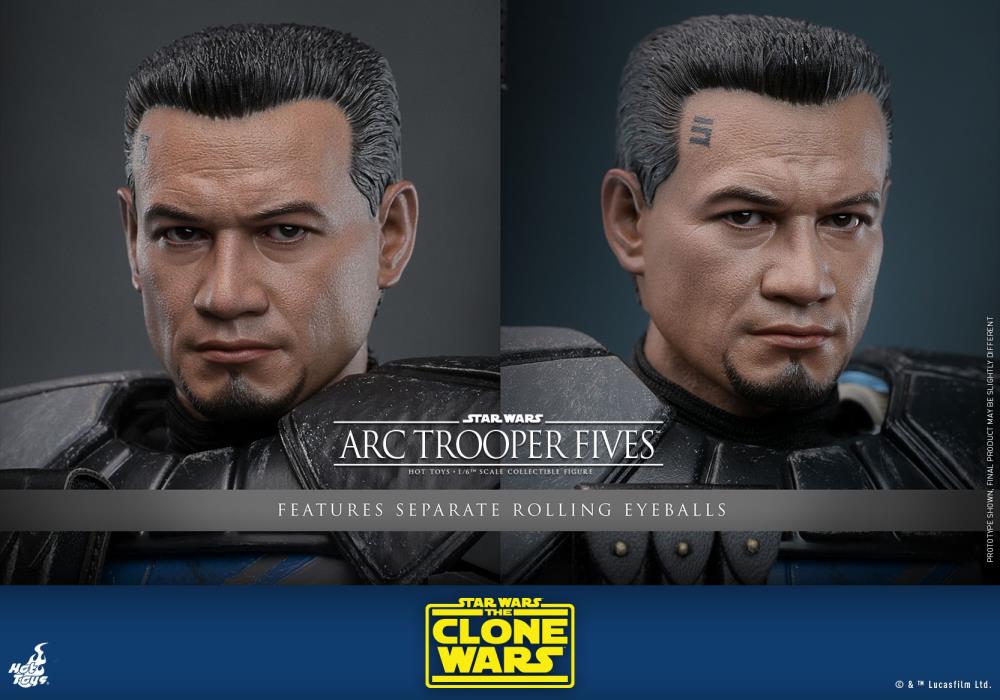 Star Wars: The Clone Wars TMS132 Arc Trooper Fives 1/6th Scale Collectible Figure Gallery Image 9