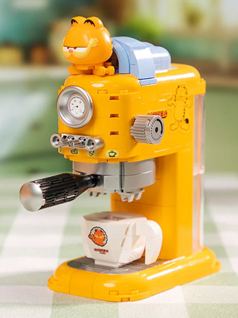 Garfield Pantasy Fantastic Machine Series Coffee Maker Building Block Set Gallery Image 2