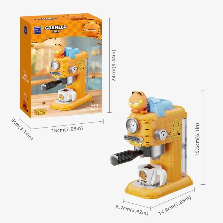Garfield Pantasy Fantastic Machine Series Coffee Maker Building Block Set Gallery Image 5