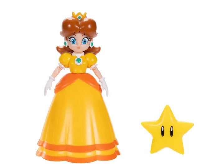 World of Nintendo Daisy with Super Star 4-Inch Scale Figure Gallery Image 1