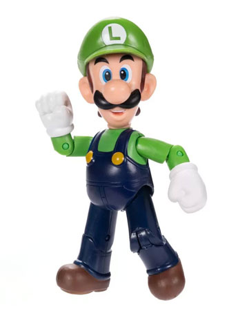 World of Nintendo Luigi with 1-Up Mushroom 4-Inch Scale Figure Gallery Image 2