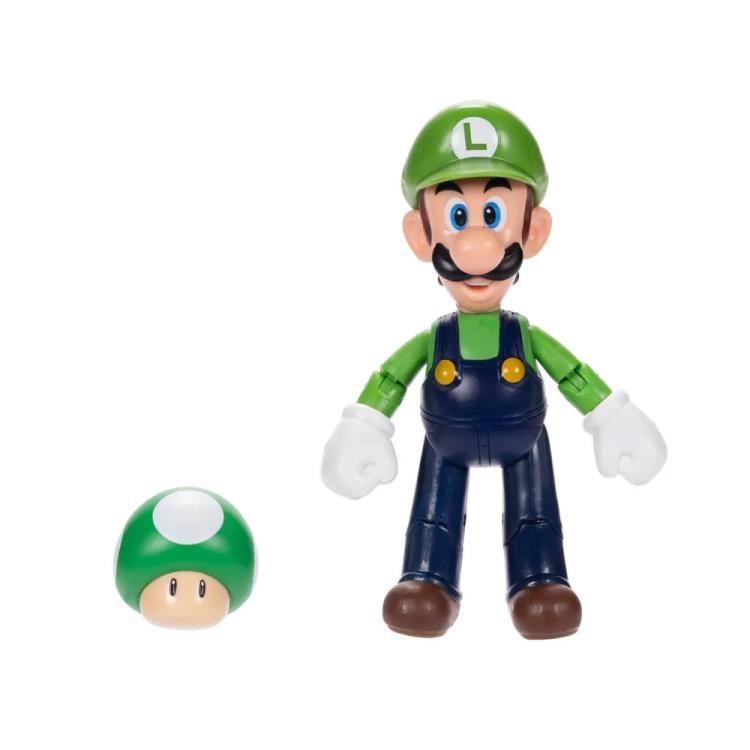 World of Nintendo Luigi with 1-Up Mushroom 4-Inch Scale Figure Gallery Image 3