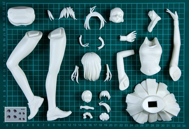 Original Yasumi-chan Series No.250 Yasumi-chan (Cheerleader 2024 Ivory Molding Color Ver.) Model Kit Gallery Image 3