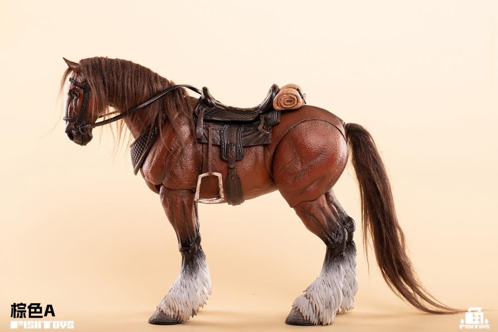 Fish Toys ウエストランドシリーズ　馬　アクションフギュア③ Wilderness Series Horse (Basic Brown A Ver.) 1/12 Scale Action Figure