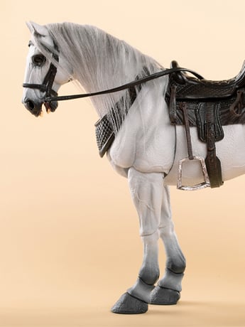 Wilderness Series Horse (Basic White B Ver.) 1/12 Scale Action Figure Gallery Image 2
