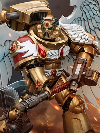 Warhammer 40K Blood Angels Sanguinary Guard with Encarmine Axe 1/18 Scale Action Figure Gallery Image 2