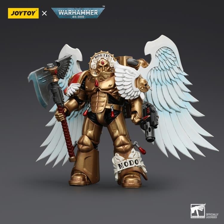 Warhammer 40K Blood Angels Sanguinary Guard with Encarmine Axe and Inferno Pistol 1/18 Scale Action Figure Gallery Image 5