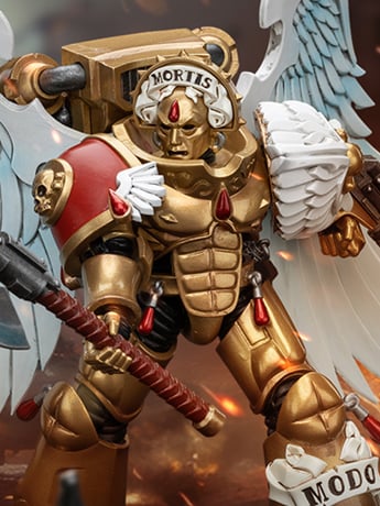 Warhammer 40K Blood Angels Sanguinary Guard with Encarmine Axe and Inferno Pistol 1/18 Scale Action Figure Gallery Image 2