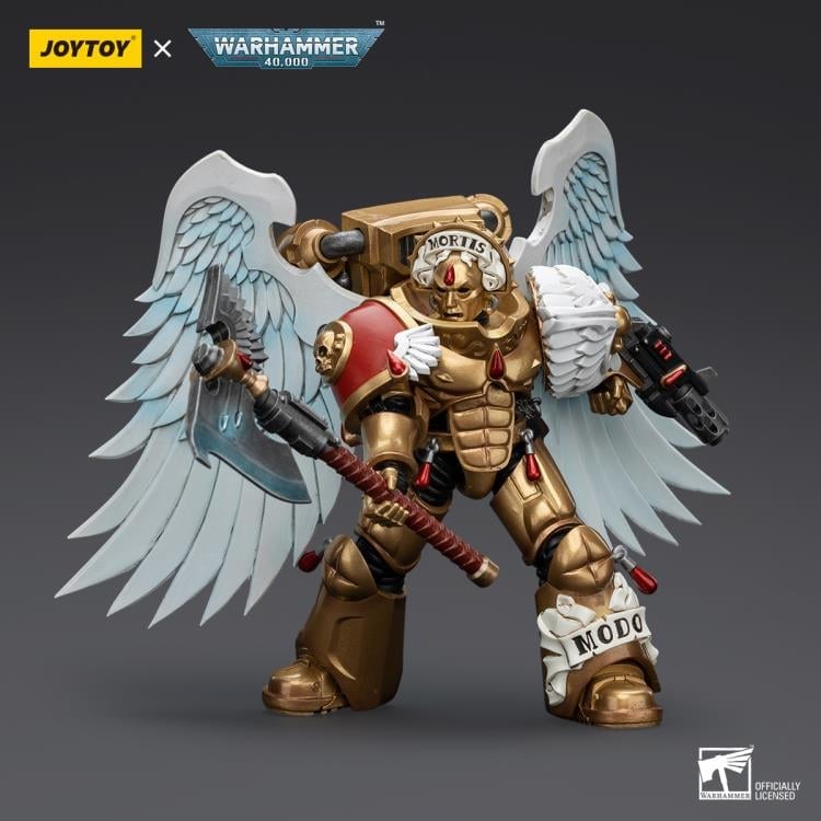 Warhammer 40K Blood Angels Sanguinary Guard with Encarmine Axe and Inferno Pistol 1/18 Scale Action Figure Gallery Image 6