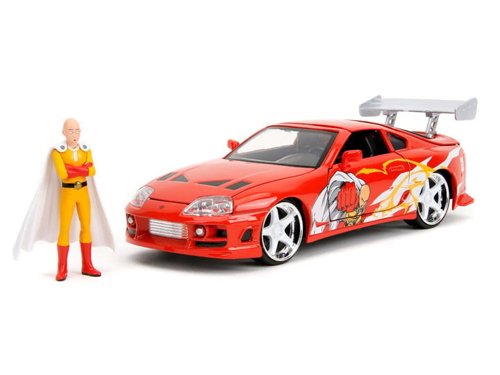One-Punch Man Hollywood Rides Saitama Figure & 1995 Toyota Supra 1/24 Scale Model Gallery Image 1