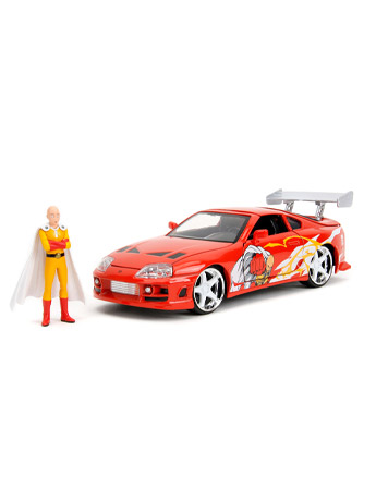 One-Punch Man Hollywood Rides Saitama Figure & 1995 Toyota Supra 1/24 Scale Model Gallery Image 2