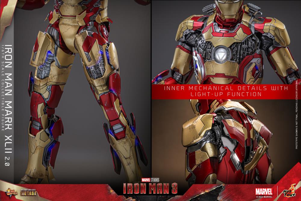 Iron Man 3 MMS758D65 Iron Man Mark XLII (2.0) 1/6th Scale Collectible Figure Gallery Image 19