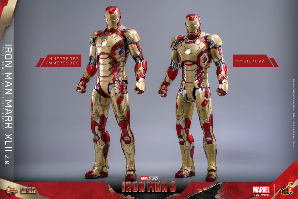 Iron Man 3 MMS758D65 Iron Man Mark XLII (2.0) 1/6th Scale Collectible Figure Gallery Image 20