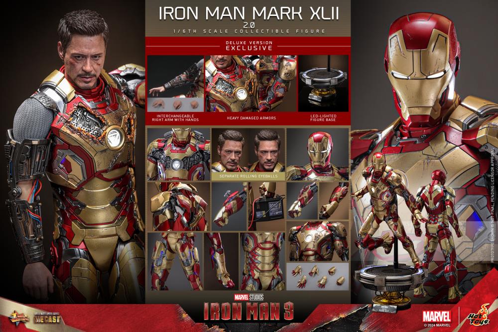 Iron Man 3 MMS758D65B Iron Man Mark XLII (2.0) Deluxe 1/6th Scale Collectible Figure Gallery Image 31