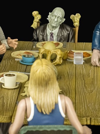 The Texas Chainsaw Massacre (1974) 5" Dinner Scene Playset With Grandpa and Sally Action Figures Gallery Image 2