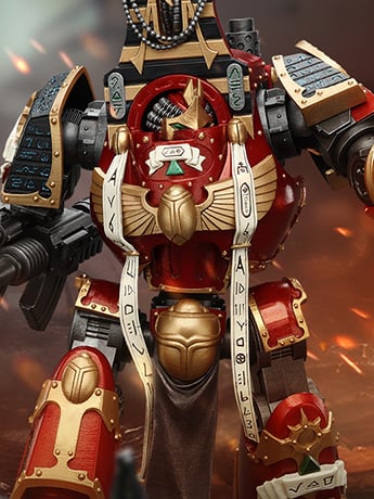 Warhammer: The Horus Heresy Thousand Sons Contemptor-Osiron Dreadnought with Gravis Force Blade and Gravis Autocannon 1/18 Scale Action Figure Gallery Image 2