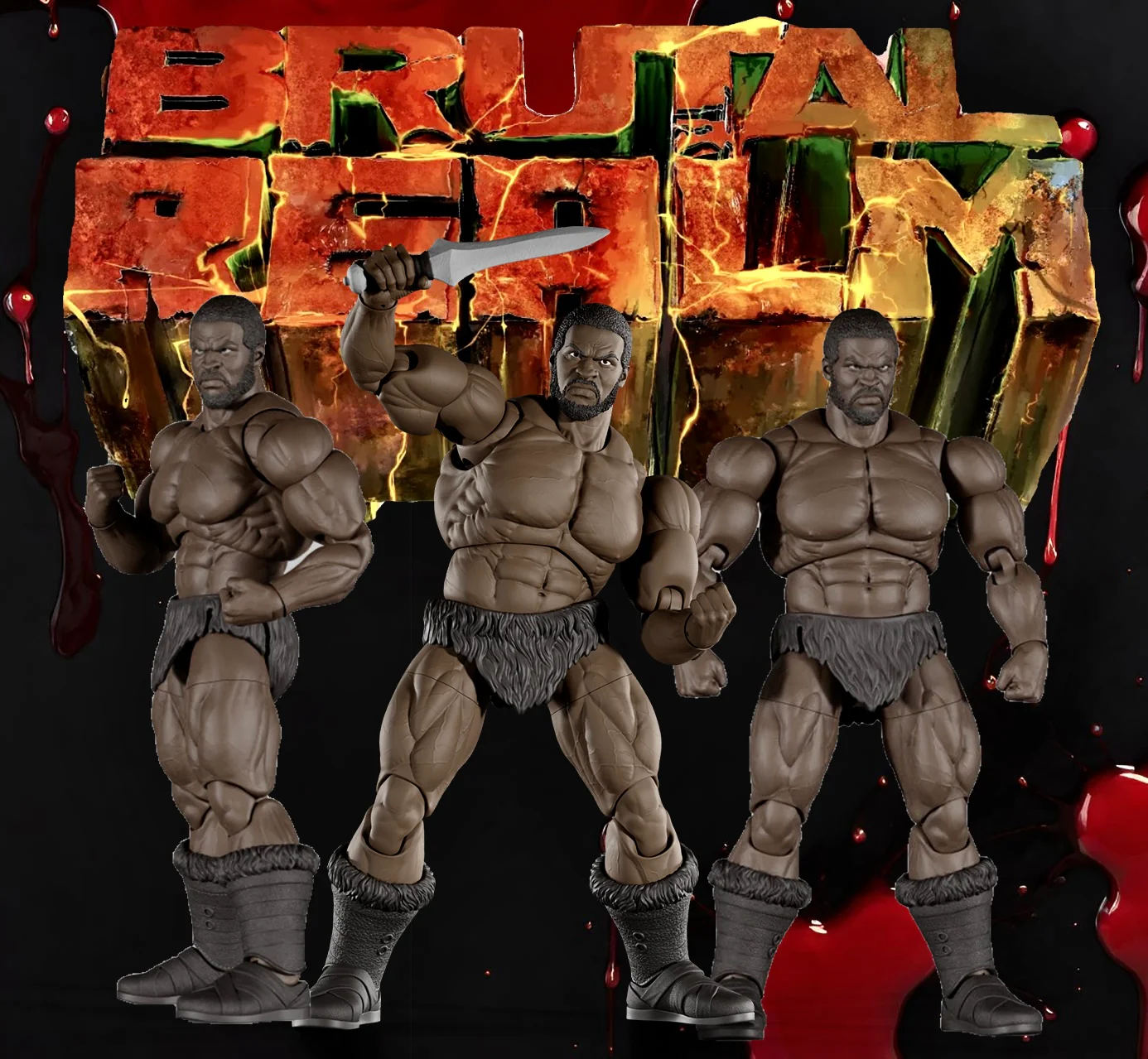 Brutal Realm Jagun (African Warrior Barbarian) 1/12 Scale Action Figure Gallery Image 11